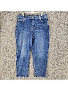 Lane Bryant Jeans Womens 20 Blue Stretch Denim Straight